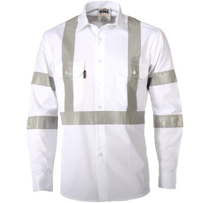 RTA Night Worker White Shirt With CSR Reflective Tape Thumbnail