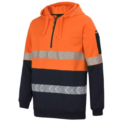 Hi-Vis 1/2 Zip Segmented Tape Hoodie Thumbnail
