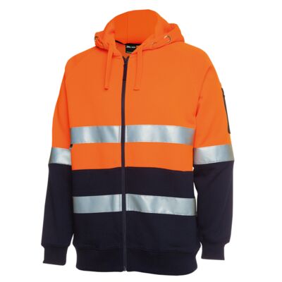 Hi-Vis (D+N) Full Zip Fleecy Hoodie Thumbnail
